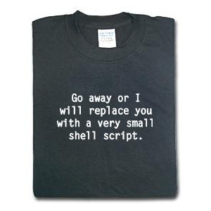 Go away t-shirt :right